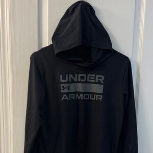 Under Armour Boys’ Black Long Sleeve Tee with Hood